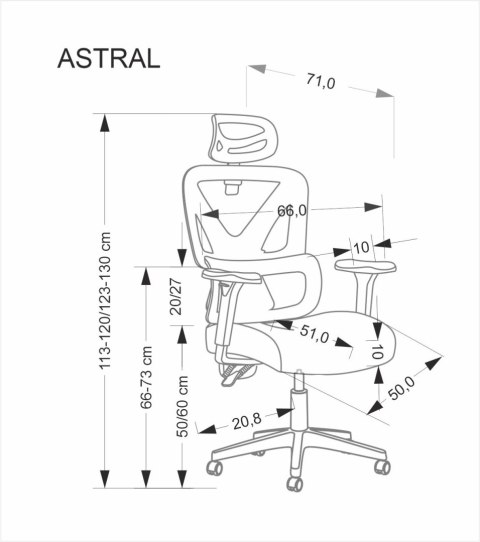 ASTRAL fotel gabinetowy czarny ASTRAL fotel gabinetowy czarny