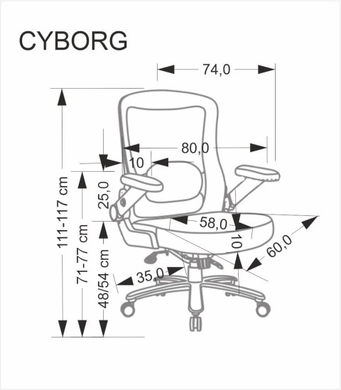 CYBORG fotel gabinetowy czarny CYBORG fotel gabinetowy czarny
