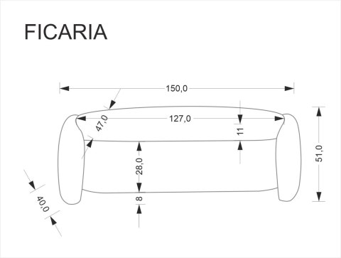 FICARIA ławka z funkcją pojemnika kremowy (1P=1SZT)