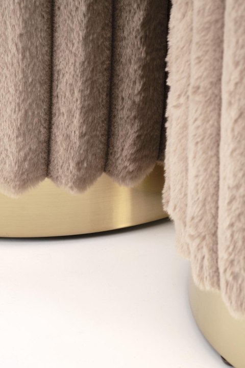 FIDO zestaw 2 puf, cappuccino / złoty