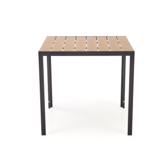 FIERRO stół na balkon kwadratowy 80 cm, brązowy / czarny