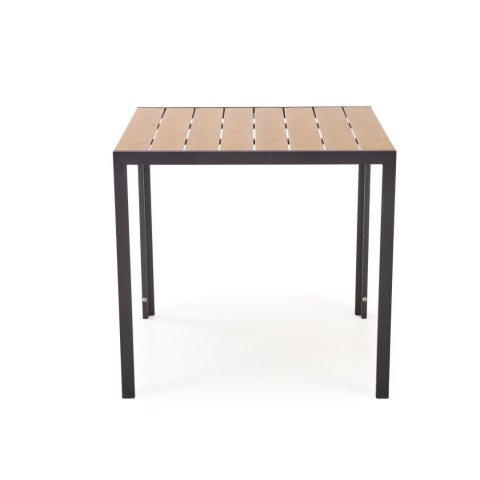 FIERRO stół na balkon kwadratowy 80 cm, brązowy / czarny