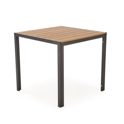 FIERRO stół na balkon kwadratowy 80 cm, brązowy / czarny