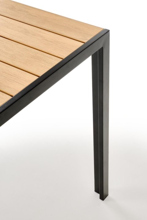 FIERRO stół na balkon kwadratowy 80 cm, brązowy / czarny