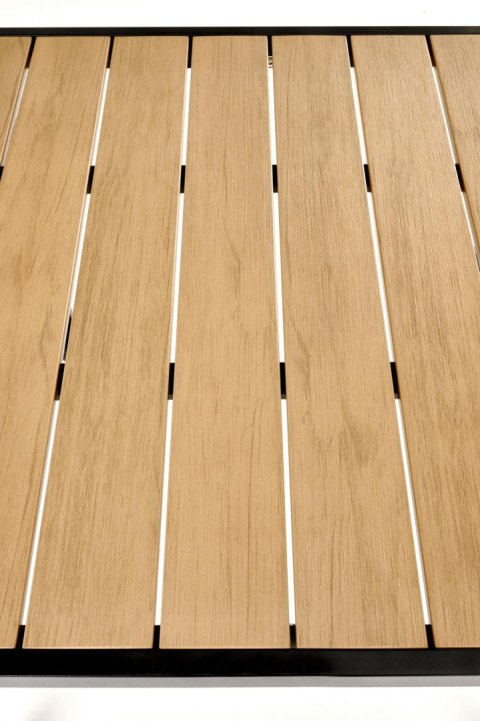 FIERRO stół na balkon kwadratowy 80 cm, brązowy / czarny