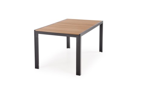 FIERRO stół ogrodowy prostokątny 150 cm, brązowy / czarny