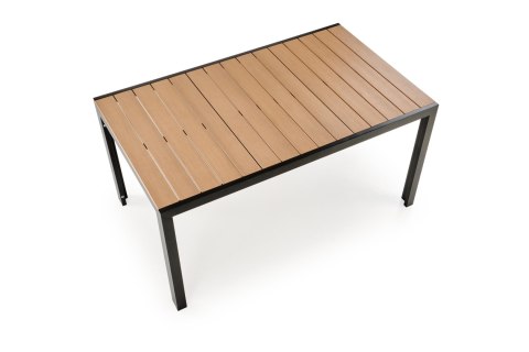 FIERRO stół ogrodowy prostokątny 150 cm, brązowy / czarny