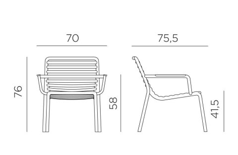 NARDI fotel ogrodowy DOGA RELAX brązowy
