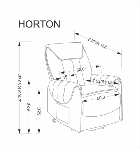 HORTON fotel wypoczynkowy beżowy HORTON fotel wypoczynkowy beżowy