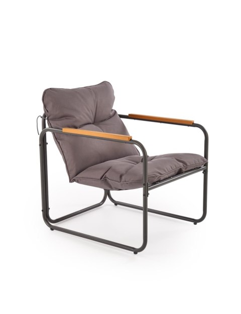 HUDSON, zestaw ogrodowy ( sofa, fotel 2x, ława ), popielaty / brązowy HUDSON, zestaw ogrodowy ( sofa, fotel 2x, ława ), popielaty / brązowy