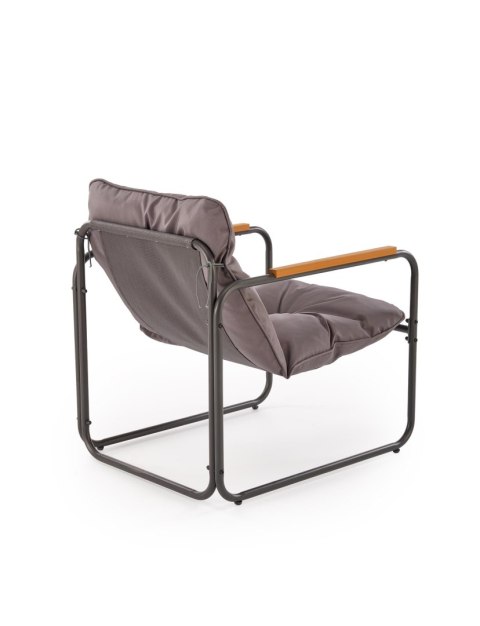 HUDSON, zestaw ogrodowy ( sofa, fotel 2x, ława ), popielaty / brązowy HUDSON, zestaw ogrodowy ( sofa, fotel 2x, ława ), popielaty / brązowy