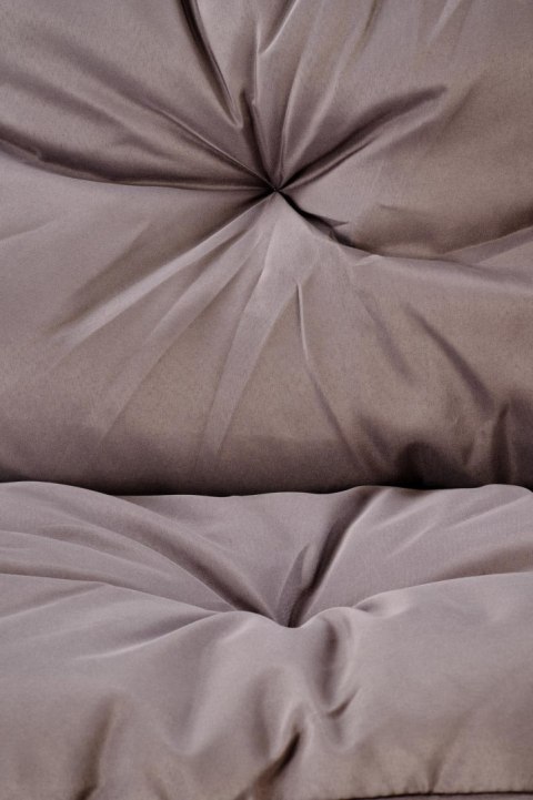 HUDSON, zestaw ogrodowy ( sofa, fotel 2x, ława ), popielaty / brązowy HUDSON, zestaw ogrodowy ( sofa, fotel 2x, ława ), popielaty / brązowy