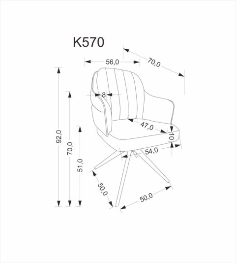 K570 krzesło cynamonowy K570 krzesło cynamonowy