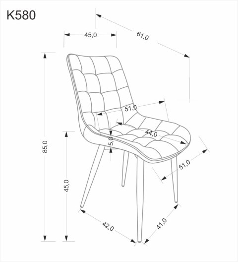 K580 krzesło, c.zielony
