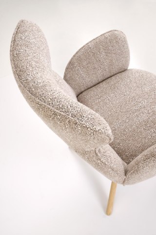 K585 krzesło ciemny beżowy / dąb naturalny