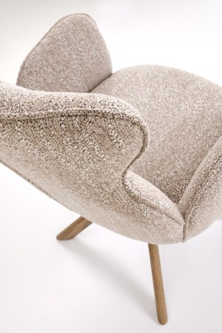 K585 krzesło ciemny beżowy / jasny orzech