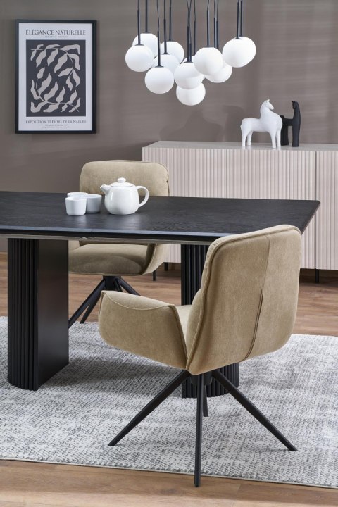 BOLERO stół rozkładany 160-250x90x78 cm dąb naturalny/czarny BOLERO stół rozkładany 160-250x90x78 cm dąb naturalny/czarny