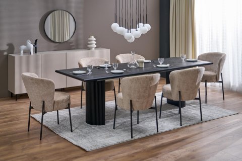 BOLERO stół rozkładany 160-250x90x78 cm dąb naturalny/czarny BOLERO stół rozkładany 160-250x90x78 cm dąb naturalny/czarny