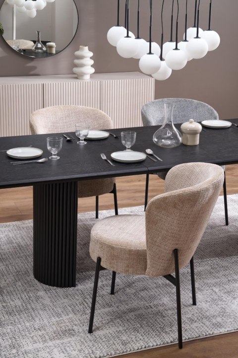 BOLERO stół rozkładany 160-250x90x78 cm dąb naturalny/czarny BOLERO stół rozkładany 160-250x90x78 cm dąb naturalny/czarny