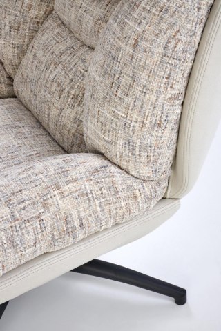 KRONOS fotel z podnóżkiem, beżowy / wielobarwny