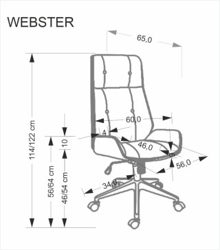 WEBSTER fotel gabinetowy orzechowy/beżowy