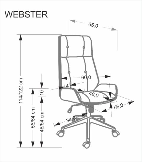 WEBSTER fotel gabinetowy orzechowy/beżowy WEBSTER fotel gabinetowy orzechowy/beżowy