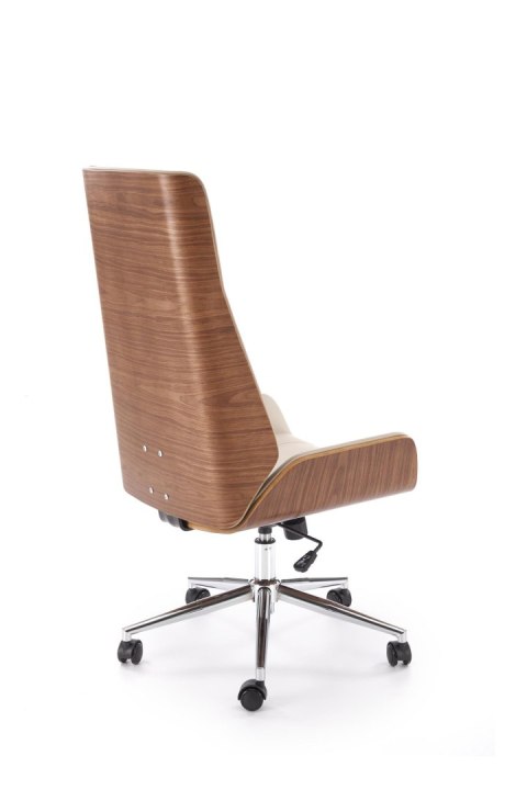 WEBSTER fotel gabinetowy orzechowy/beżowy WEBSTER fotel gabinetowy orzechowy/beżowy