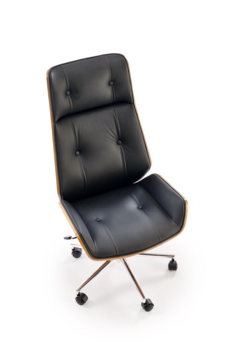 WEBSTER fotel gabinetowy orzechowy/czarny WEBSTER fotel gabinetowy orzechowy/czarny