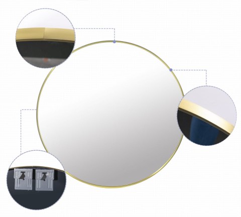 Lustro 60cm złota rama Lustro 60cm złota rama