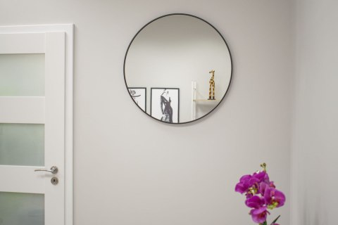 Lustro 70cm czarna rama Lustro 70cm czarna rama