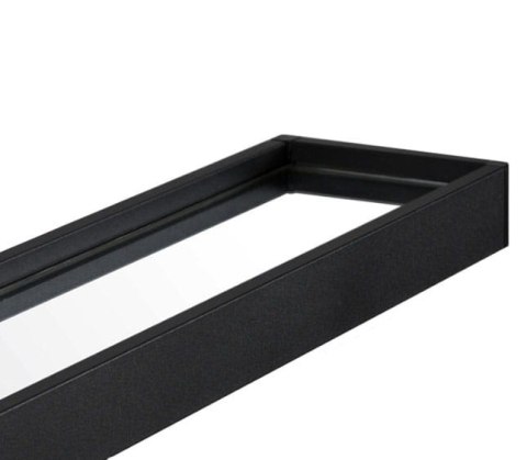 Lustro z półką 70cm czarne Lustro z półką 70cm czarne