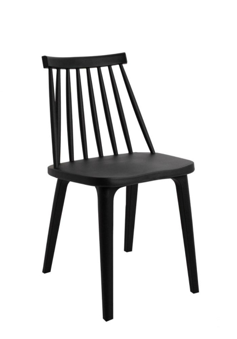 MODESTO krzesło RIBS BLACK czarne - polipropylen MODESTO krzesło RIBS BLACK czarne - polipropylen