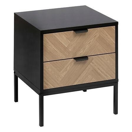 Szafka nocna Chevron z efektem naturalnego drewna Szafka nocna Chevron z efektem naturalnego drewna