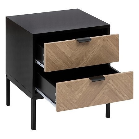 Szafka nocna Chevron z efektem naturalnego drewna Szafka nocna Chevron z efektem naturalnego drewna