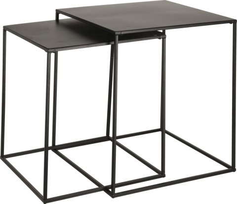Zestaw 2 stolików Nilmes czarne Outlet Zestaw 2 stolików Nilmes czarne Outlet