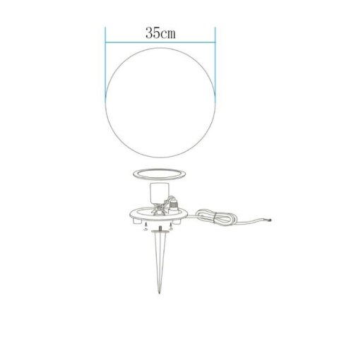 Lampa ogrodowa kula BALL S biała 35 cm Lampa ogrodowa kula BALL S biała 35 cm