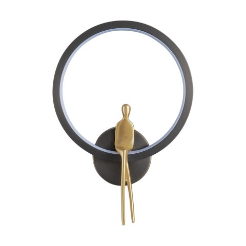 Lampa ścienna AMICI RING LED czarno złota 27 cm Lampa ścienna AMICI RING LED czarno złota 27 cm