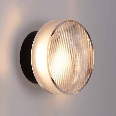 Lampa ścienna CARMELLO LED transparentna czarna 13,5 cm