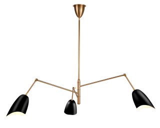 Lampa wisząca RAGNO czarna 150 cm