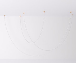 Lampa wisząca SNAKE LED wąż ledowy złota 400 cm