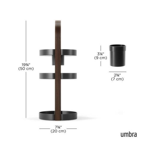 UMBRA organizer na kosmetyki BELLWOOD czarny / brązowy UMBRA organizer na kosmetyki BELLWOOD czarny / brązowy