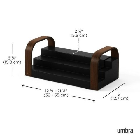 UMBRA półka na przyprawy BELLWOOD czarna / brązowa UMBRA półka na przyprawy BELLWOOD czarna / brązowa
