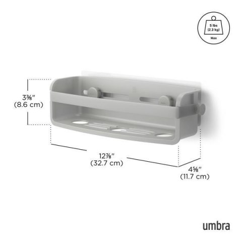 UMBRA półka prysznicowa FLEX szara UMBRA półka prysznicowa FLEX szara