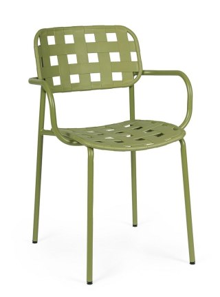 BIZZOTTO krzesło ogrodowe CLOVER ARM zielone