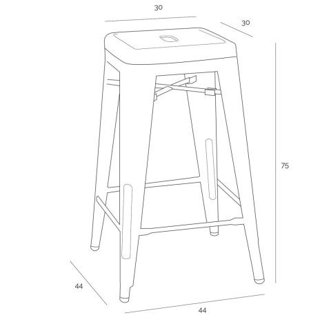Hoker Paris 75cm. żółty insp. Tolix RAL 1016 Outlet Hoker Paris 75cm. żółty insp. Tolix RAL 1016 Outlet