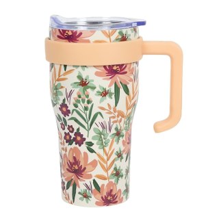 Kubek termiczny Mini Miami Floral pomarańczowy uchwyt