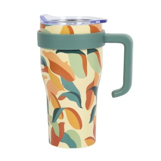 Kubek termiczny Mini Miami Floral zielony uchwyt