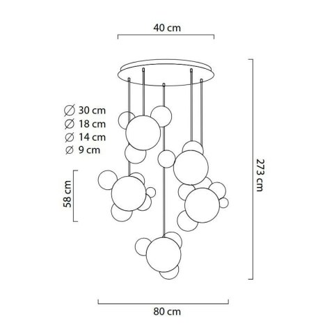 MOOSEE Lampa wisząca CAPRI DISC 5 złota - 300 LED, aluminium, szkło MOOSEE Lampa wisząca CAPRI DISC 5 złota - 300 LED, aluminium, szkło