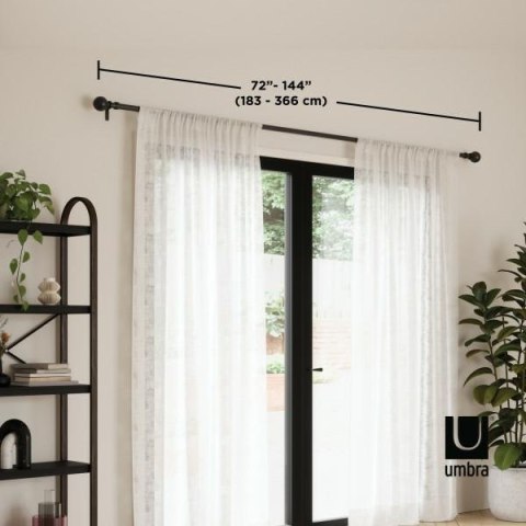 UMBRA karnisz SITA 183 - 366 cm czarny UMBRA karnisz SITA 183 - 366 cm czarny