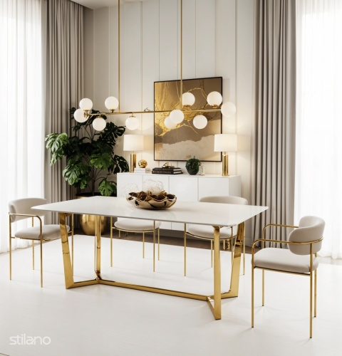 Jadalnia Glam ZESTAW stół 160 cm + 6 krzeseł Jadalnia Glam ZESTAW stół 160 cm + 6 krzeseł